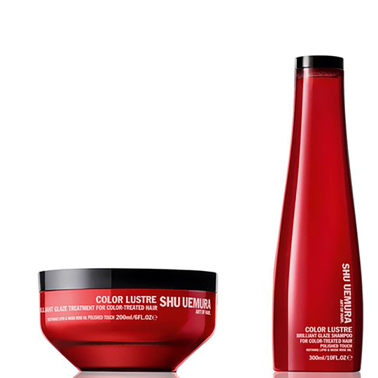 Shu Uemura Art of Hair Color Lustre Sulfate Free Shampoo (300ml) and Color Lustre Masque (200ml)