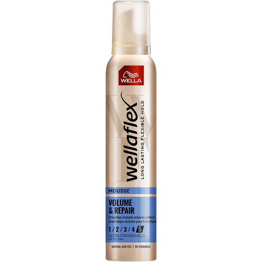 Wellaflex Mousse Volume & Repair Ultra Strong, 200 ml Wella Styling Muotovaahdot